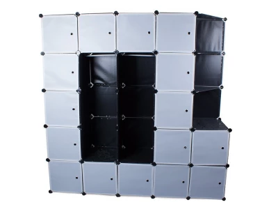 Verk 01511 Modulová skládací šatní skříň 180 x 180x 46,5 cm černá