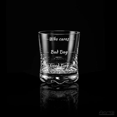 Froster Dárkový Set Elegantní sklenice na whisky 2 ks Who cares? čirá