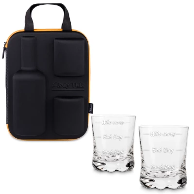 Froster Dárkový Set Elegantní sklenice na whisky 2 ks Who cares? čirá