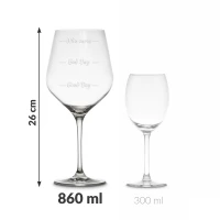diVinto Slavnostní obří sklenice na víno 860 ml - Who cares ? čirá 2 ks