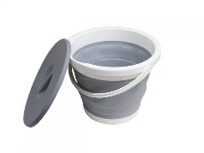 Verk 01548 Skládací silikonový kbelík s víkem 5 L
