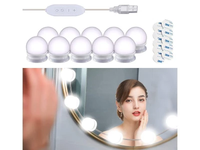 Verk 01599 Led světla na zrcadlo k toaletnímu stolku 10 ks