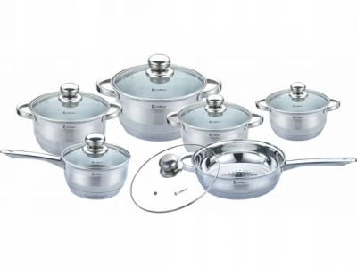 Elitehoff E-4602 Sada nerezových hrnců 12 dílů