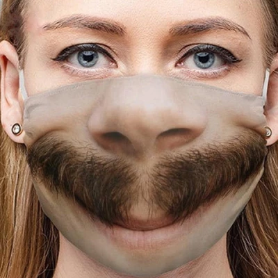 Ali Zábavná maska na obličej 3D potisk - borat