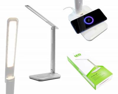 APT ZD47C LED stmívatelná lampička s QI nabíjením bílá