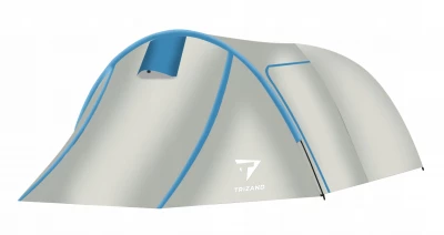 Trizand 12572 Stan pro 3 osoby 120 x 220 x 370 cm modrostříbrný