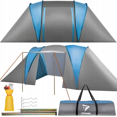 Trizand 12573 Stan pro 4 osoby 400 x 140 x 210 cm modrostříbrný