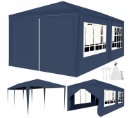 Malatec 12869 Záhradný párty stan 3 x 6 m + 6 bočných stien modrý