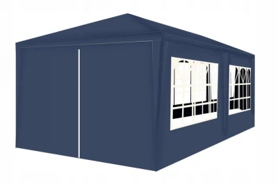 Malatec 12869 Záhradný párty stan 3 x 6 m + 6 bočných stien modrý