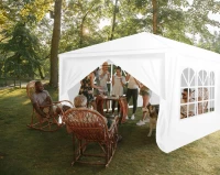 Malatec 12872 Záhradný párty stan 3 x 9 m + 8 bočných stien biely