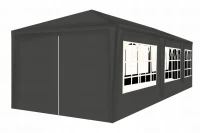 Malatec 12873 Záhradný párty stan 3 x 9 m + 8 bočných stien šedý