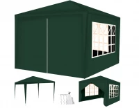 Malatec 12879 Záhradný párty stan 3 x 3 m + 4 bočné steny zelený