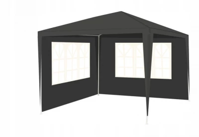 Malatec 12837 Zahradní párty stan 3 x 3 m + 2 boční stěny šedý