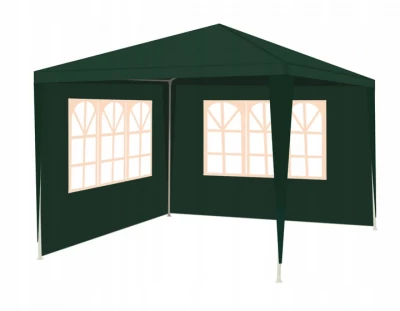 Malatec 12839 Zahradní párty stan 3 x 3 m + 2 boční stěny zelený