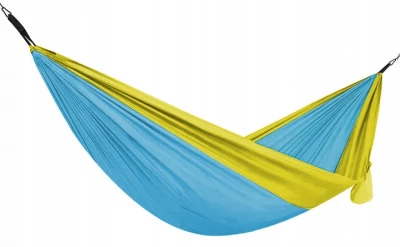 Carruzzo Hamaka hojdacia sieť 290 x 137 cm modro zelená