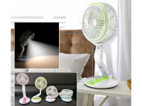 Verk Bezdrôtový skladací ventilátor s LED lampičkou zelenobiela