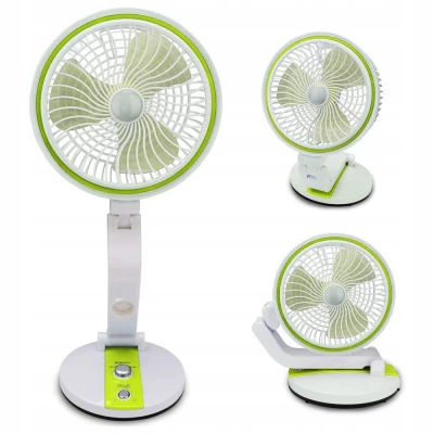Verk Bezdrôtový skladací ventilátor s LED lampičkou zelenobiela