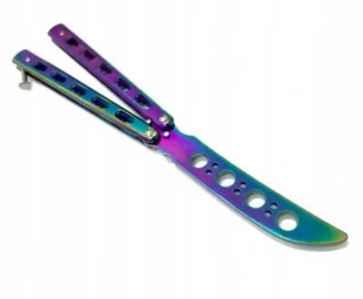 Azar Nůž Motýlek tréninkový neon