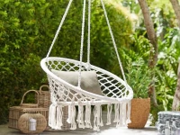 Verk 01430 Závěsné křeslo s třásněmi 60 cm bílá