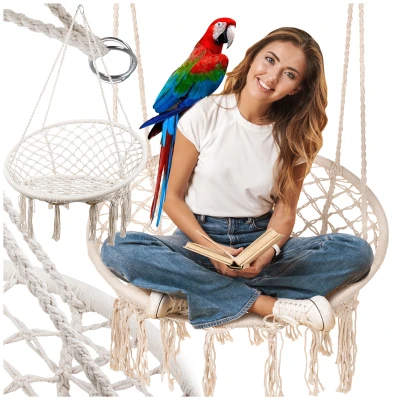 Verk 01430 Závěsné křeslo s třásněmi 60 cm bílá