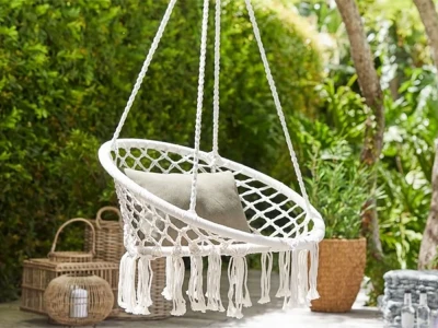 Verk 01430 Závěsné křeslo s třásněmi 60 cm bílá