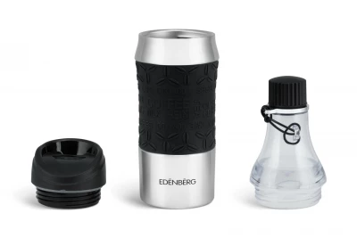 Edenberg Termo láhev 2v1 s cestovním víčkem 380 ml černá