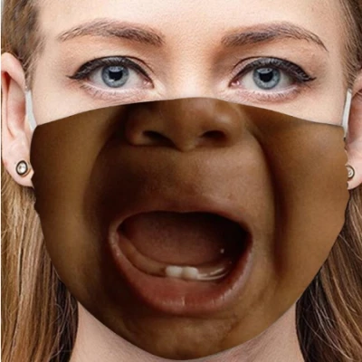 Ali 02M Zábavná maska na obličej 3D potisk - zuby