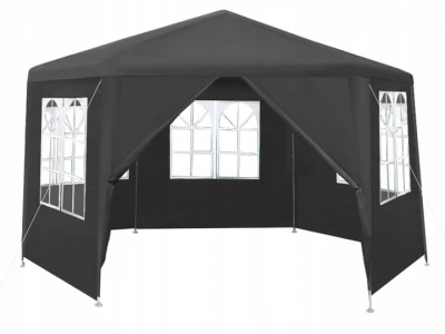 Malatec 12882 Zahradní altán skládací 2 x 2 x 2 m + 6 bočních stěn šedý