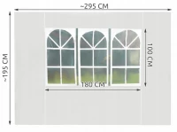 Malatec 12911 Bočnice pre stany 3 x 3 m s oknami biela