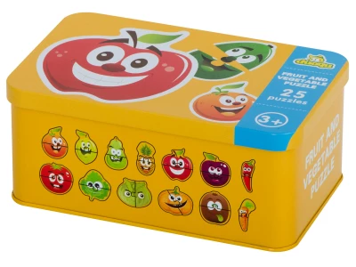 KIK Puzzle v plechové krabičce ovoce/zelenina 25 dílků