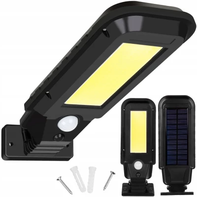 ISO 15747 Pouliční osvětlení solární 100 LED COB, 5,5 V 3 W černé
