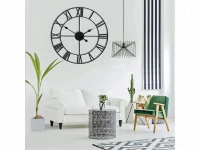 Verk 01564 Hodiny nástenné retro 3D 80 cm čierne