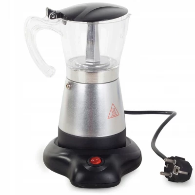 Verk 07067 Elektrická Moka konvice 6 - 300 ml stříbrná