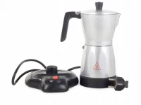 Verk 07068 Elektrická Moka konvice 6 - 300 ml stříbrná