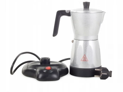 Verk 07068 Elektrická Moka konvice 6 - 300 ml stříbrná