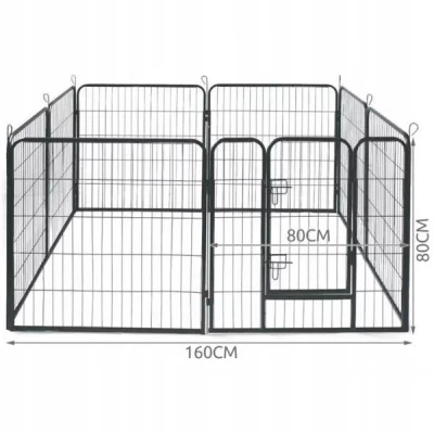 Malatec 9041 Kovová ohrádka pro pejsky a štěnata 8-dílná 80 x 80 cm bazar