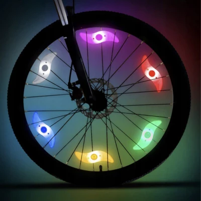 ISO Varovné LED svetlo do výpletu kola RGB