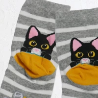 GFT Veselé kočičí ponožky - šedé 