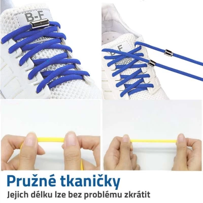 GFT Elastické samozavazovací tkaničky - modré