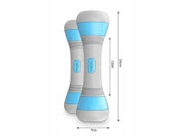 Verk 14316 Fitness činky 2 x 2 kg modrá