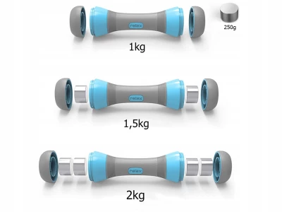 Verk 14316 Fitness činky 2 x 2 kg modrá