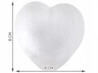 ISO Polystyrenové srdce 8 cm 10 ks