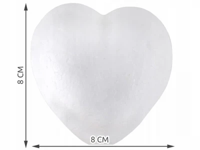 ISO Polystyrenové srdce 8 cm 10 ks