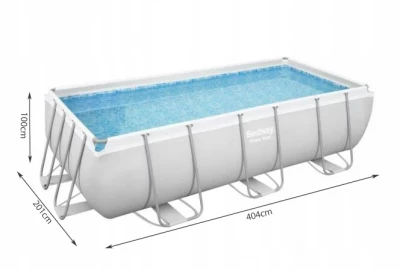 Bestway 56441 Bazén Power Steel Frame 4,04 x 2,01 x 1 m s příslušenstvím