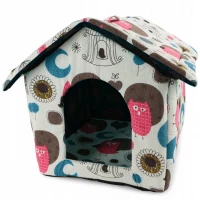 Verk 19004 Domeček pro psa, kočku 38x35x33 cm sovy