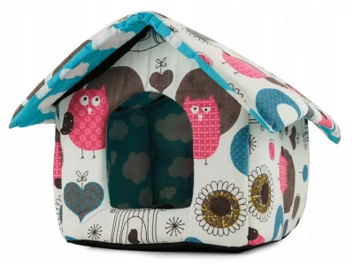 Verk 19004 Domeček pro psa, kočku 38x35x33 cm sovy
