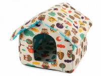 Verk 19004 Domeček pro psa, kočku 33x29x33 cm sovy barevné