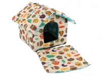 Verk 19004 Domeček pro psa, kočku 33x29x33 cm sovy barevné