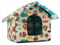 Verk 19004 Domeček pro psa, kočku 33x29x33 cm sovy barevné