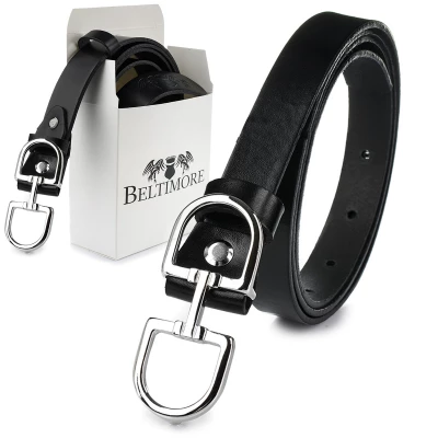 Beltimore U62 Dámský kožený opasek 120 cm černý